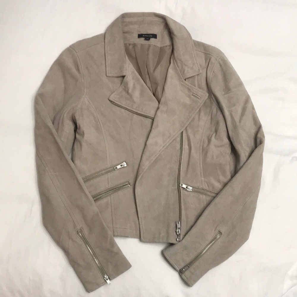 Genuine Lamb Suede Biker Jacket